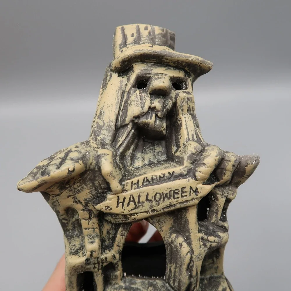 Spooky House Halloween Votive Holder Lantern Scary Vintage Liss Brothers in box